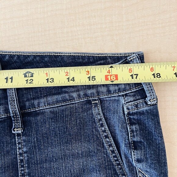 Torrid Women's Blue Denim Ankle Jeans Size 14Regular Distressed Mid Rise Stretch - Picture 8 of 14